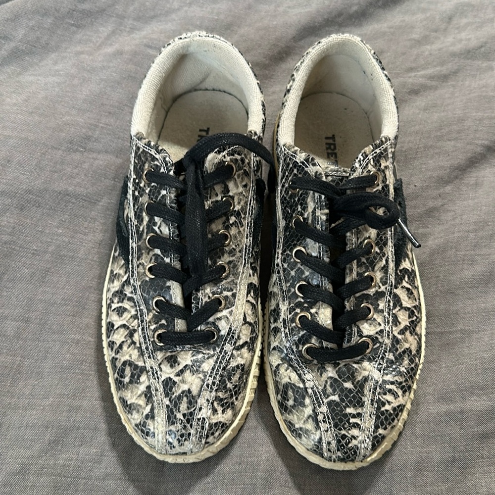 Tretorn Ny Lite 3 Plus Python-Print Leather Sneak… - image 1